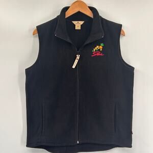 Woolrich Full Zip Fleece Vest Winter Warm Soft Black Women’s Medium